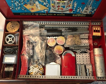 Erector Set by Gilbert 1950s. Complete With Parts for Ferris Wheel Carousel and Much More. Pictures Tell the Story. Etsy