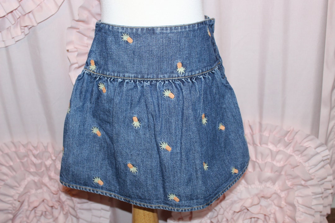 Gymboree Jean Tropical Skirt, Size