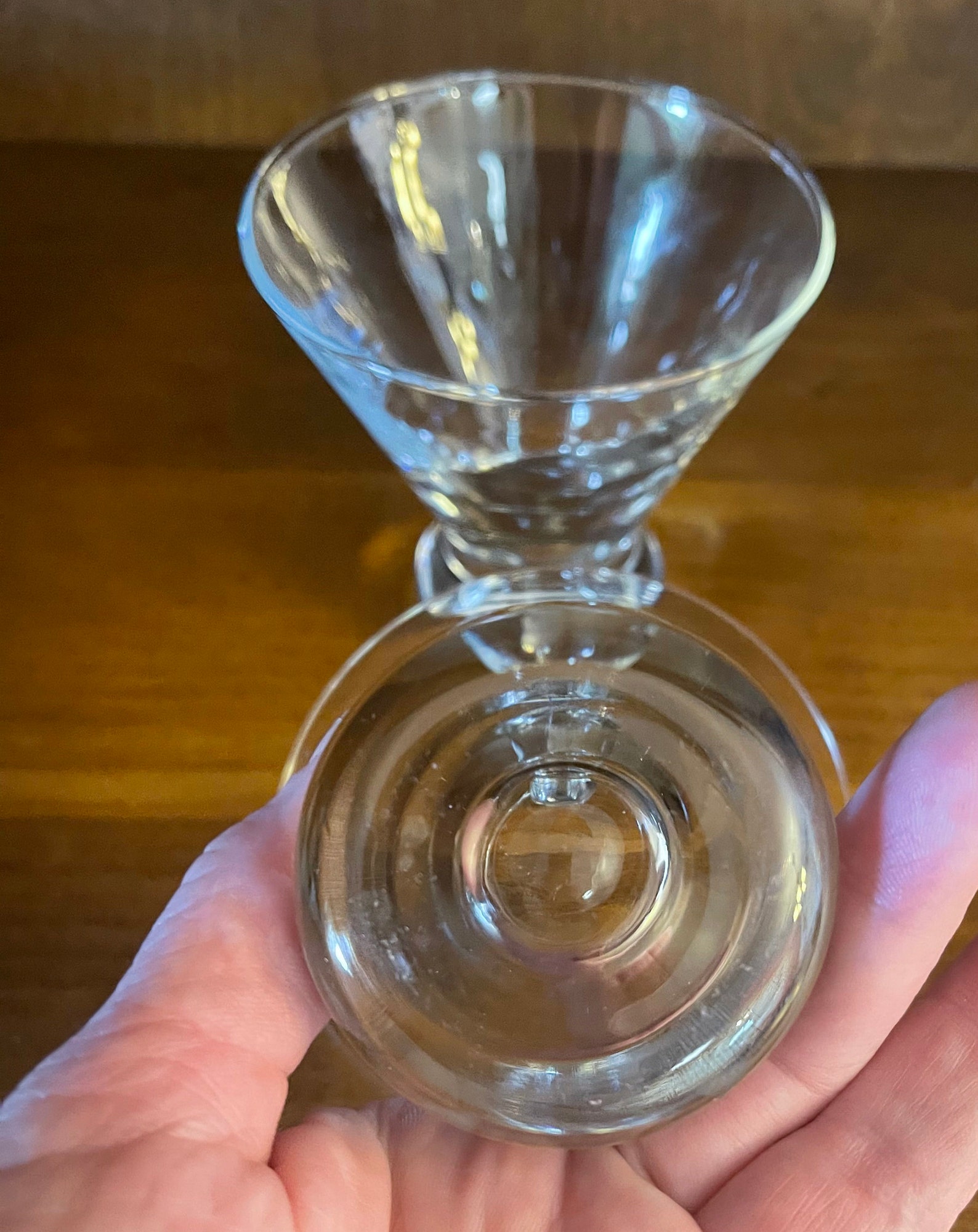Vintage Stemless Short Martini Glasses Set of 2 Etsy