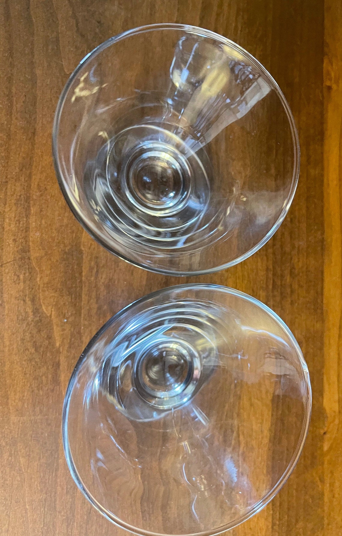 Vintage Stemless Short Martini Glasses Set of 2 Etsy