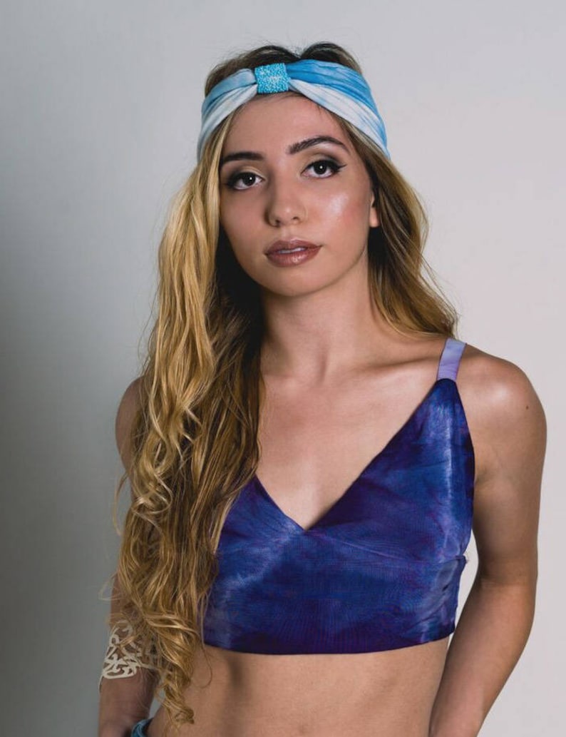 beach Great for yoga festivals tie dye bra Bralette bamboo organic bra hand dyed in cayenne layering and lounging from Simmer Clothing