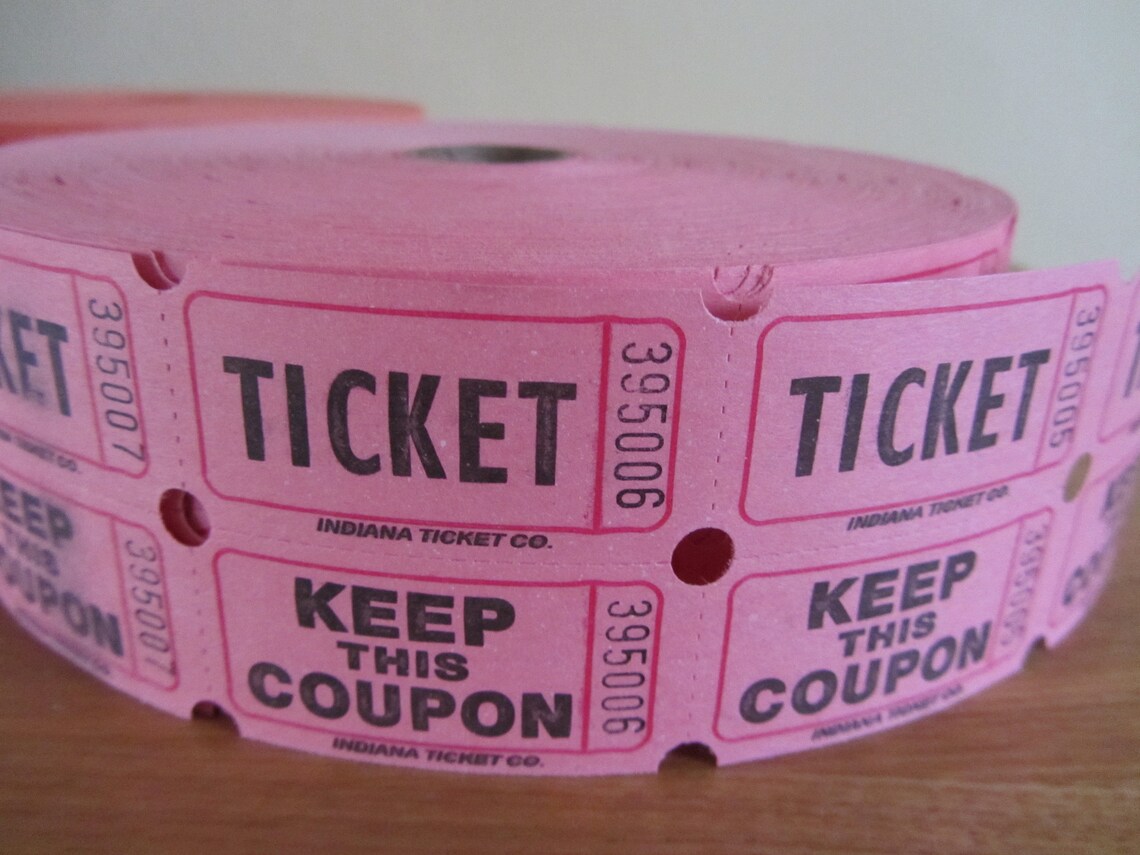 TICKETS Double Tickets Raffle Cloakroom Party Event Etsy UK