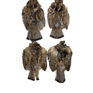 Ruff Grouse Pelt #2 w/ wings & tail  (Pack of 4)  (RuffG-Pack 4)