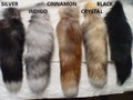 Choice of Fox Tail Key chain 18-20" Silver, Indigo, Cinnamon, Amber, Crystal, Black