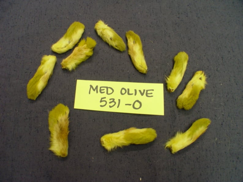 10 Natural or Dyed Snowshoe Rabbit Front Feet Fly Tying Lures Etsy