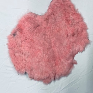 Rabbit Skin Fur Pelts (Dyed Soft Pink )