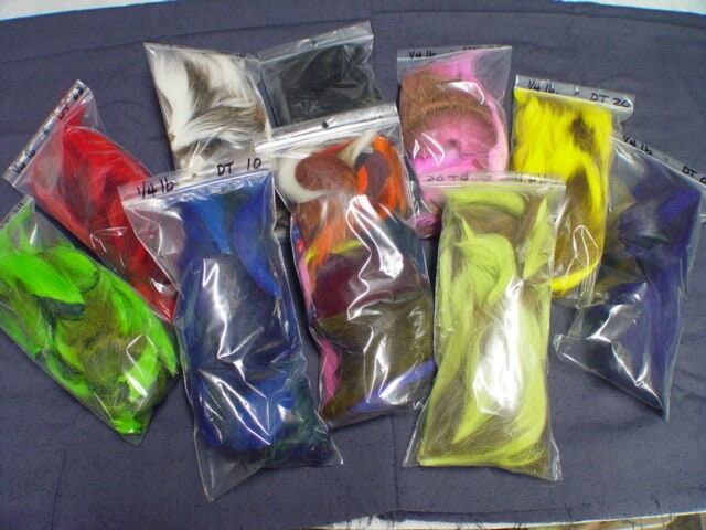 Whitetail Deer Bucktail Pieces Hair (1/4 LB Dyed Tails) Fly Tying Jigs