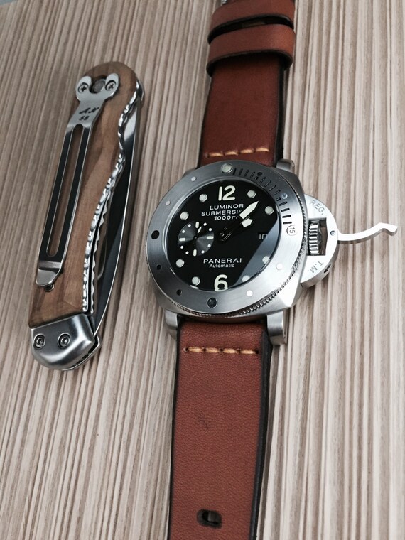 26/24mm Handmade Cognac/Chestnut Tapered Leather Watch Etsy