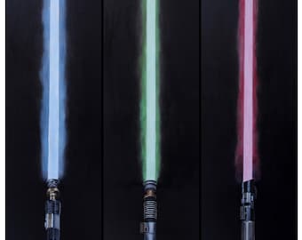 Star Wars - Drei Lichtschwerter - Kunstdruck