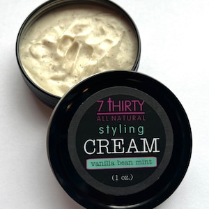 STYLING CREAM - All Natural - Springy Curls/Silky Blow Outs - Vanilla & Peppermint - Formulated by a Professional Stylist - FREE Shipping!!!