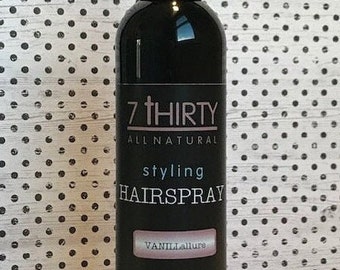 HAIRSPRAY -  All NAtural - Salon Quality - S T Y L I N G  Hairspray - Formulated by a Professional Stylist - FREE Shipping!!!