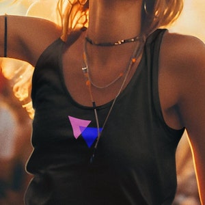 Bi Pride Tank Top, Racerback Tank,  Bi Pride Stuff, Subtle Bi Pride, Gay Pride Shirt, LGBT Shirt, Bi Wife, Bi Merch, Closeted Pride Merch