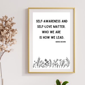 Citazione di Brene Brown, stampabile, arte della leadership, citazione di Brene Brown, download digitale, poster di Brene Brown, stampabile su Etsy, leadership di Brene Brown