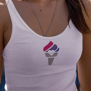 Bi Pride Tank Top, Racerback Tank,  Bi Pride Stuff, Subtle Bi Pride, Gay Pride Shirt, LGBT Shirt, Bi Wife, Bi Merch, Closeted Pride Merch