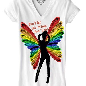 Butterfly Graphic Fitted T-Shirt