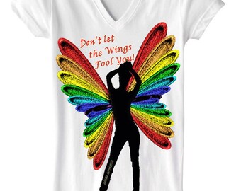 Butterfly Graphic Fitted T-Shirt