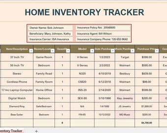 Strumento di monitoraggio dell'inventario domestico