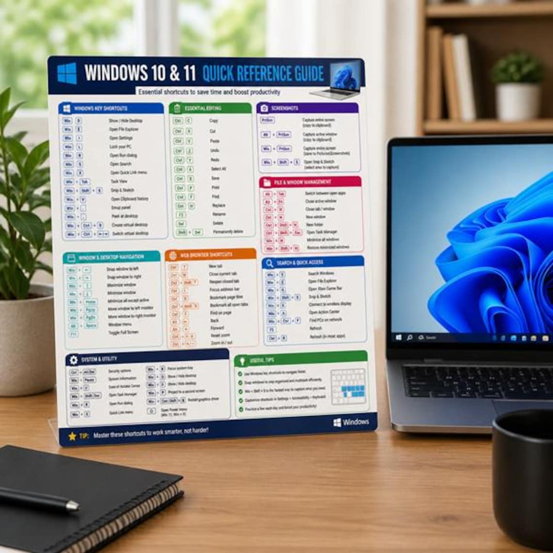 Windows Quick Guide for Beginners | Computer Basics Cheat Sheet ...
