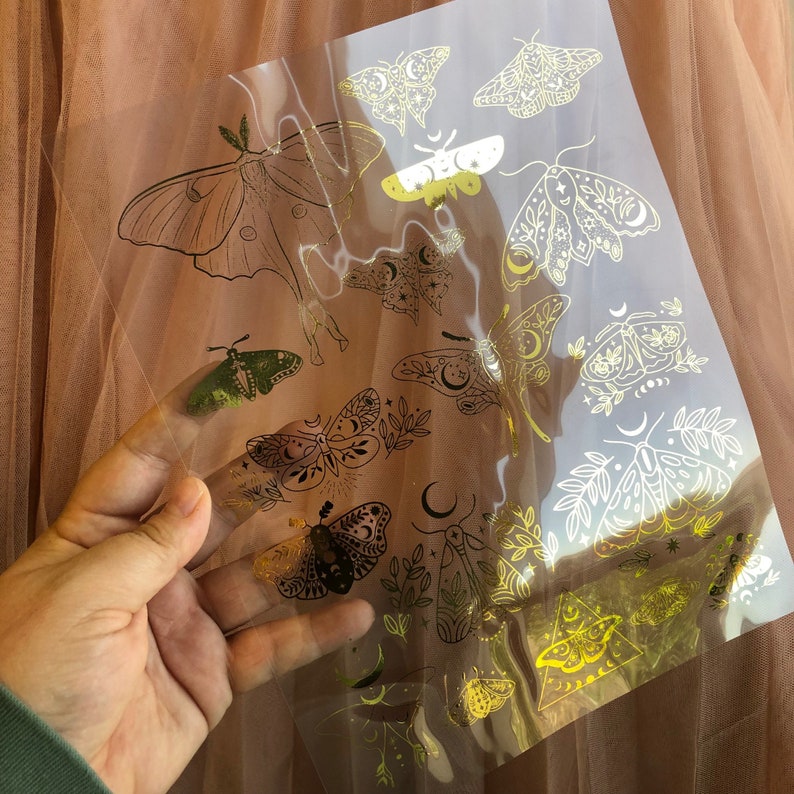 Moths Resin Foil Sheet Foil Insert Foiled Art Resin Sheet Etsy