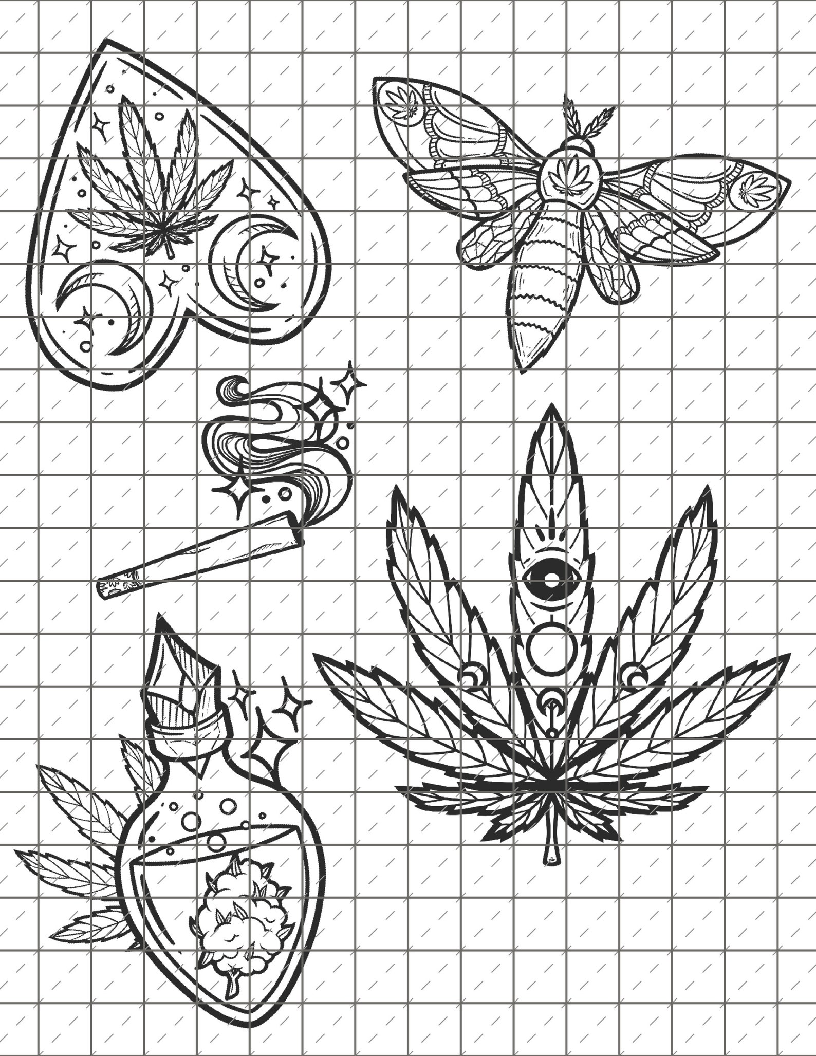 Mystical Stoner Girl Resin Foil Witchy Stoner Girl Resin Etsy