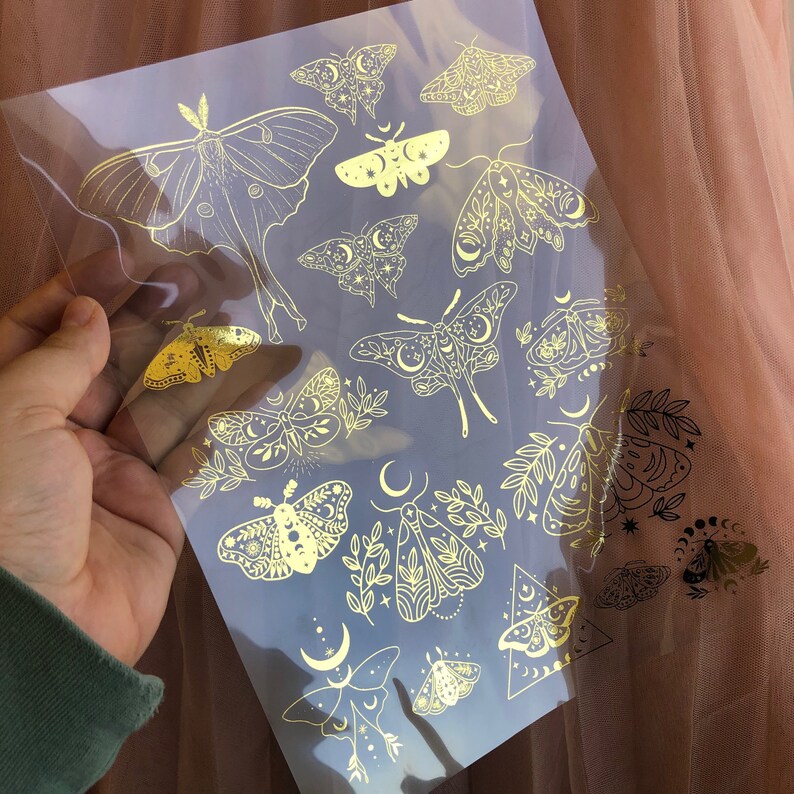 Moths Resin Foil Sheet Foil Insert Foiled Art Resin Sheet Etsy