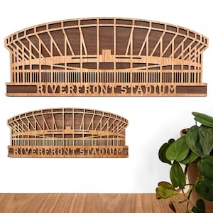 リバーフロント スタジアム - ビンテージ シンシナティ ウォール デコレーション - スポーツ ファンへのレーザーカット ギフト