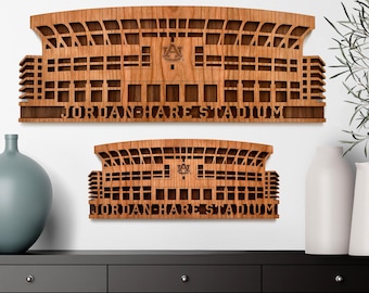 Graduation Gift for Auburn University Graduate, Jordan-Hare Stadium Wall Art, Officially Licensed Tigers Football Laser Cut Wood Wall Decor