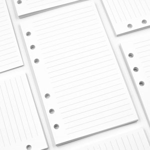 A6-papiernavulverpakkingen voor dagboeken en 6 ringmappen op persoonlijk formaat
