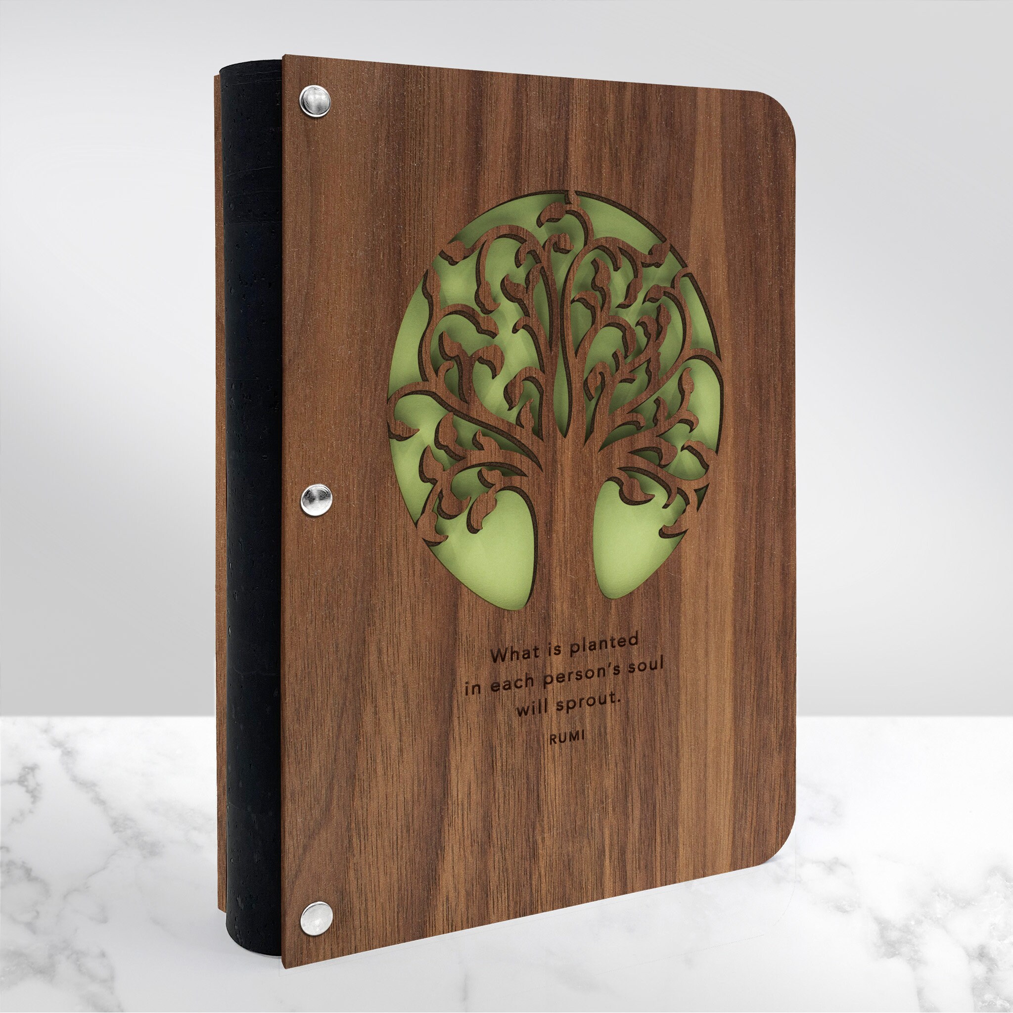 Personalized Wood Notebook Tree of Life Laser Cut Wood | Etsy