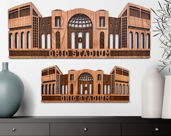 Geschenk für Graduierte der Ohio State Universität, Ohio Stadium Wanddekoration, offiziell lizenzierte Buckeyes Wandkunst, OSU Football Wanddekoration