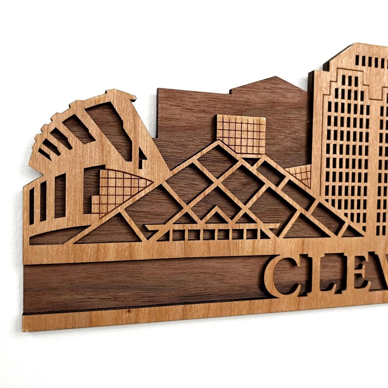 Cleveland Skyline Sign, Laser Cut SVG File Digital Download, Wall Art ...