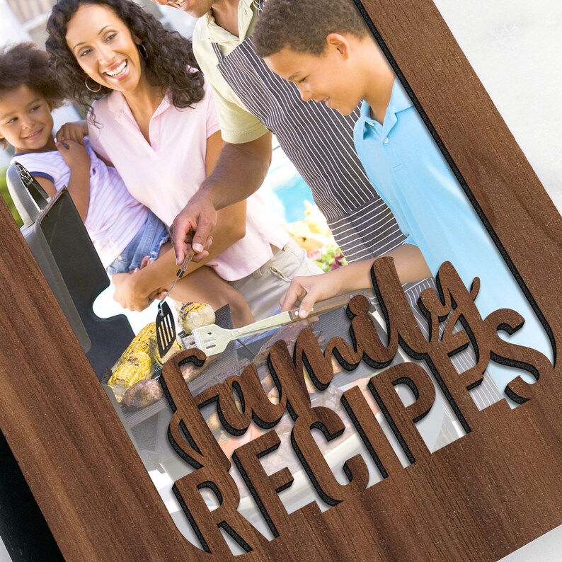 Laser cut wood recipe book