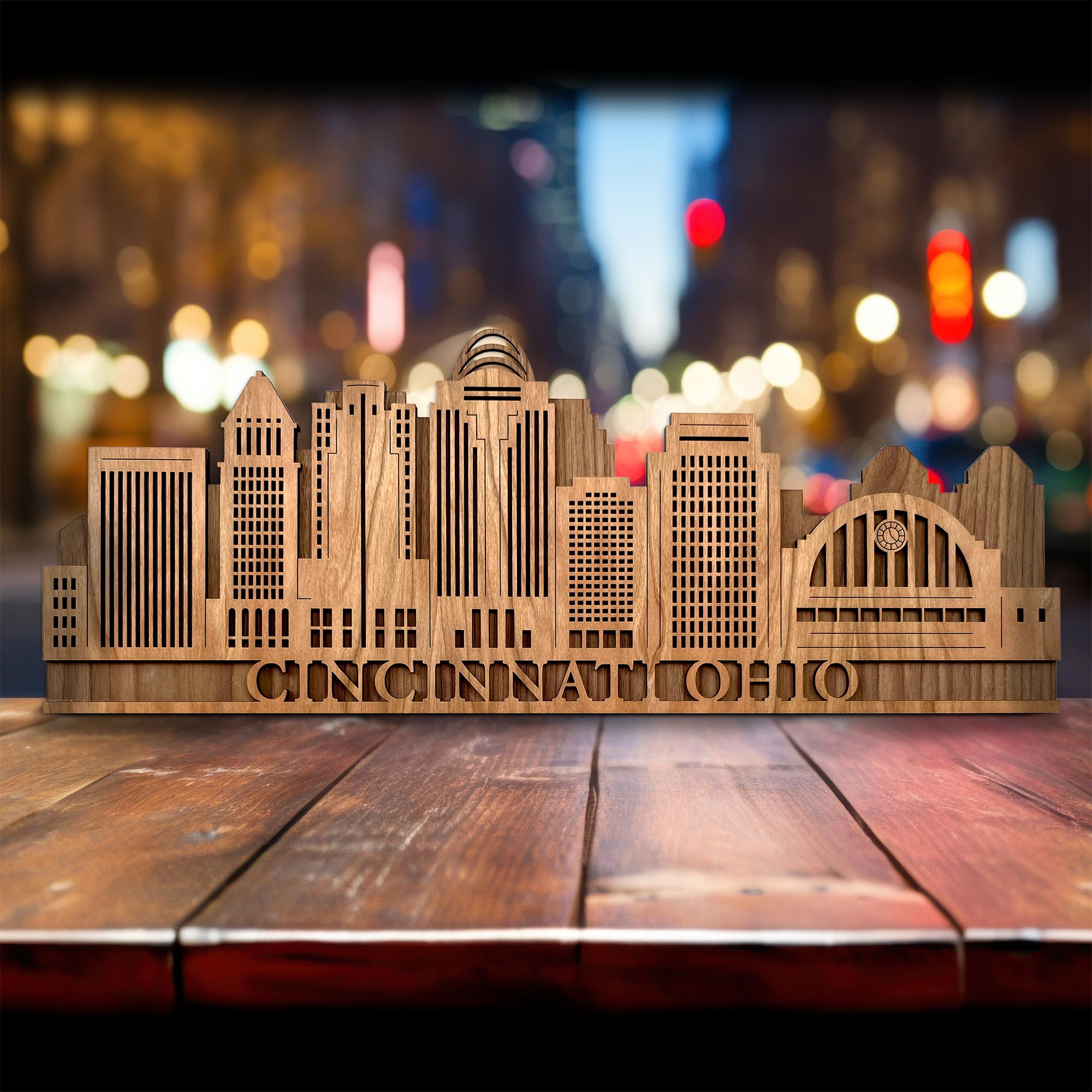 Cincinnati Skyline Sign, Laser Cut SVG File Digital Download, Wall Art ...