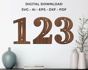 Table Numbers Digital Download, Make Your Own Wedding Table Numbers with Stands, Layered Files for Laser or Vinyl Cutting