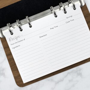 Blank recipe cards