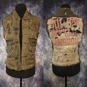 Ärmlös militärväst med 6 fickor från Trash - Dead Kennedys