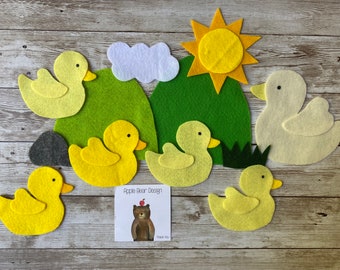 Felt Board Song Set: 5 Little Ducks