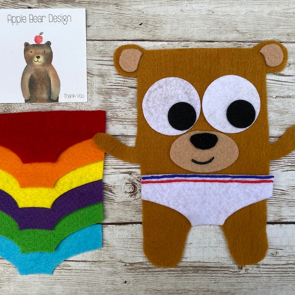 Felt Board Story Set: What Color is Bear’s Underwear?