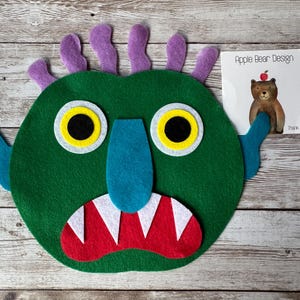 Verhalenset van vilten bord: GO Away Big Green Monster