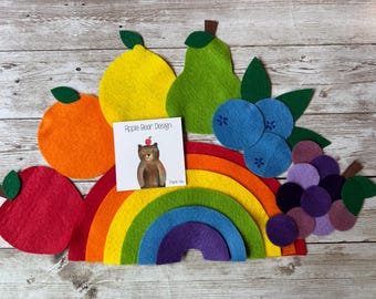 Set di canzoni per lavagna di feltro per bambini: Rainbow Stew