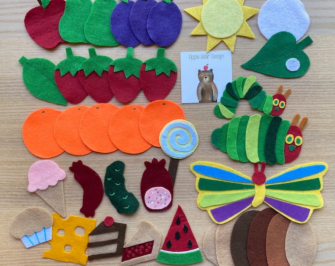 Felt Board Story Set the Very Hungry Caterpillar Etsy