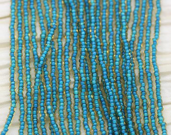 TOPAZ MIX CZECH SEED BEADS HANK 12//20/" 10//0 2CUT /& ROCAILLES BLACK DIAMOND