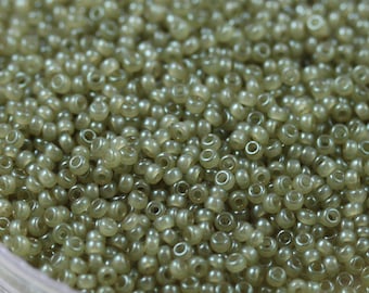 Translucents by Miyuki!!! 20g 11/0 Celery Miyuki Seed Beads - 20grams, translucent beads, Miyuki 2374