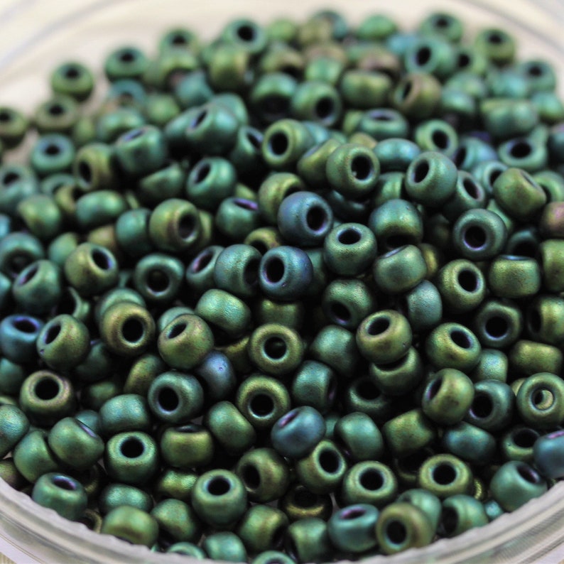 30g 60 Matte Metallic Forest Green Iris Miyuki Seed Beads Etsy