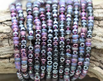 70g 6/0 Blackberry Medley Mega Mix Czech Seed Beads - loose, 70grams
