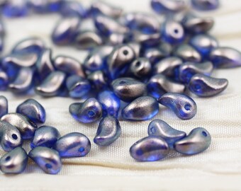 25個 13 x 14 mm ベージュ / ブロンズ ピカソ ローズペタル チェコ