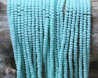 11/0 Sol Gel Seafoam Czech seed beads - 1 hank - 12/20"