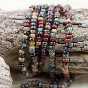 30g 6/0 Strawberry Field Picasso Mega Mix Miyuki Seed Beads - 30grams - spectacular colors...