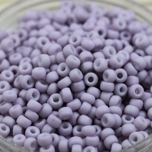 30g 6/0 Frosted Mauve Miyuki Seed Beads - 30grams - spectacular, frosted ceramic beads, Miyuki 2025