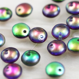 50pcs 6mm Magic Orchid Lentils Czech Glass Beads - new!!!